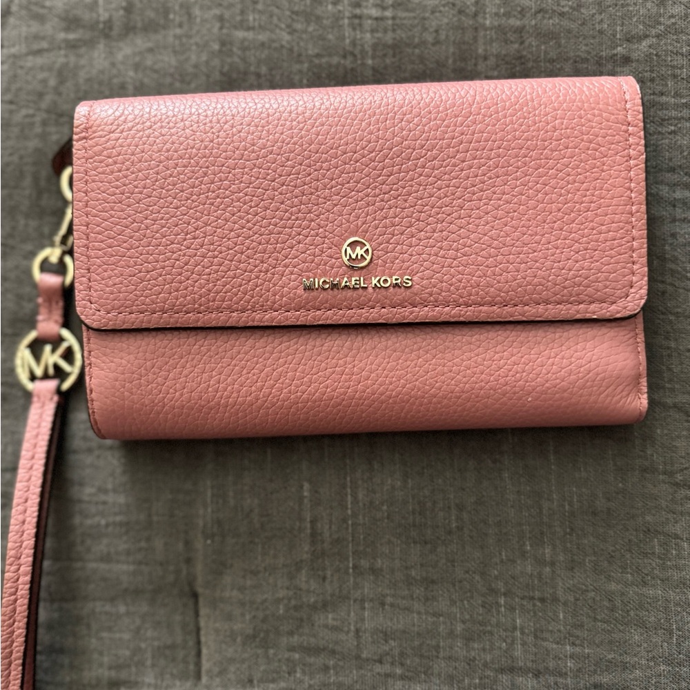 Michael Kors Pink Leather Wristlet